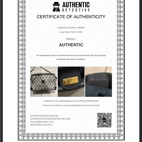 Vintage 80’s Gucci Monogram Navy Crossbody Bag - Picture 13 of 16